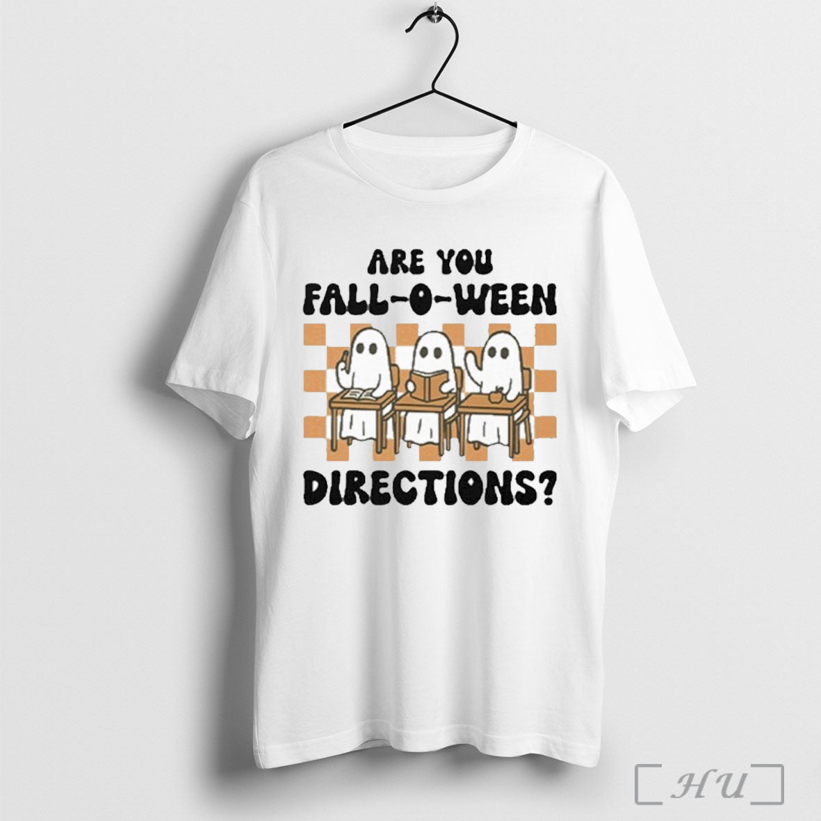 Officials Are You Fall O Ween Directions Ghost - Adult & Kids T-Shirts, Sweatshirts & Hoodies apparel design preview 1
