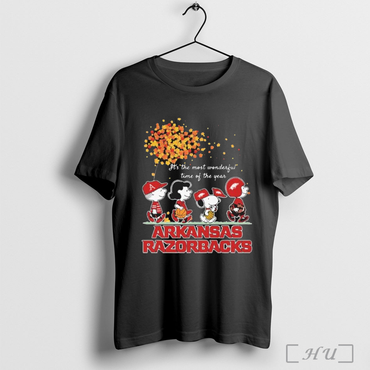 Officials Arkansas Razorbacks And Peanuts Characters - Adult & Kids T-Shirts, Sweatshirts & Hoodies apparel design preview 1