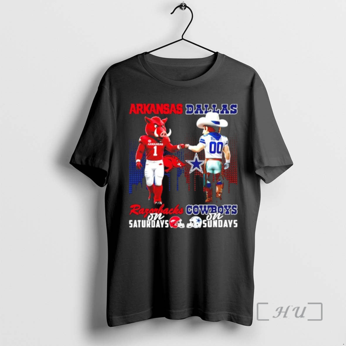 Officials Arkansas Razorbacks On Saturdays Vs Dallas - Adult & Kids T-Shirts, Sweatshirts & Hoodies apparel design preview 1