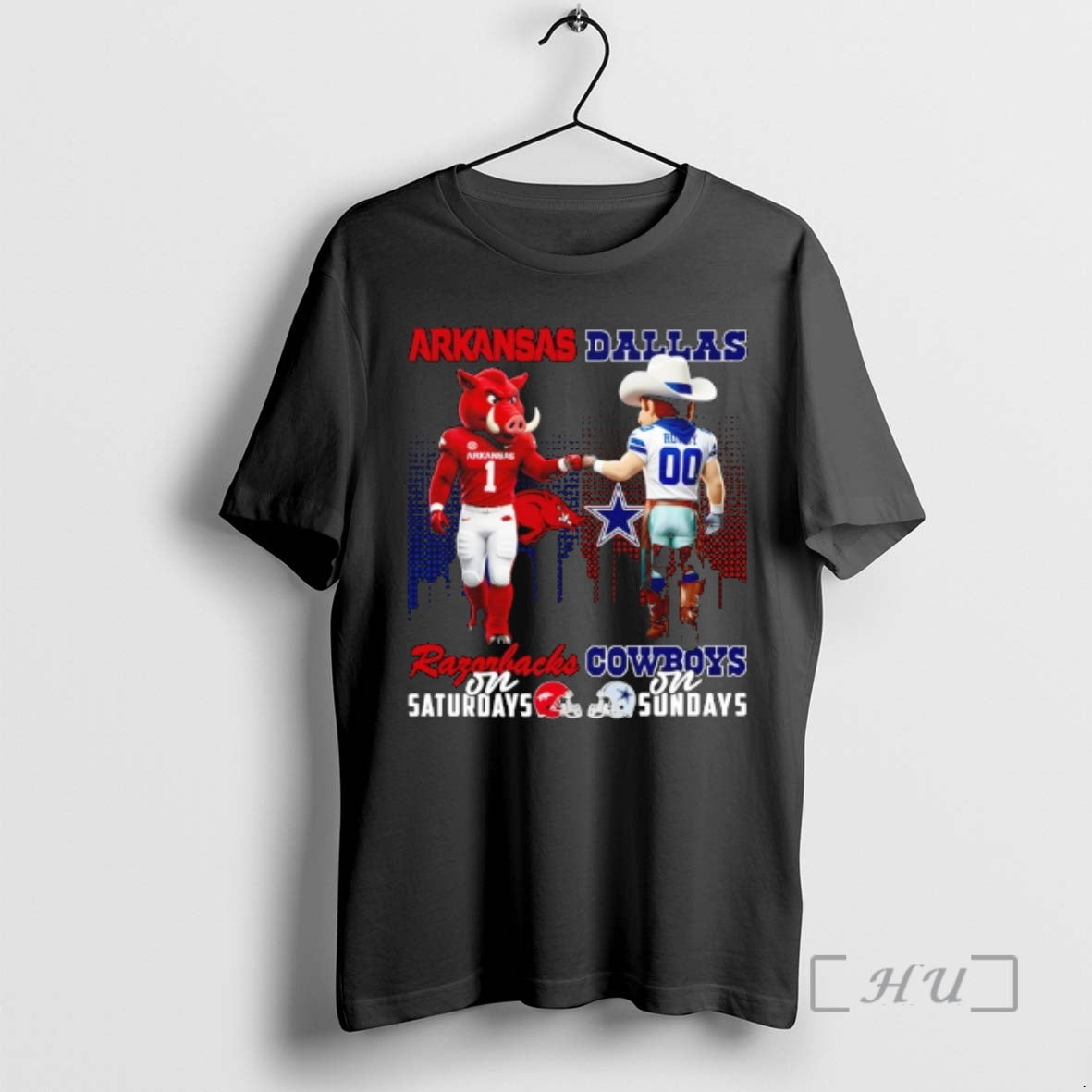 Officials Arkansas Razorbacks On Saturdays X Dallas - Adult & Kids T-Shirts, Sweatshirts & Hoodies apparel design preview 1