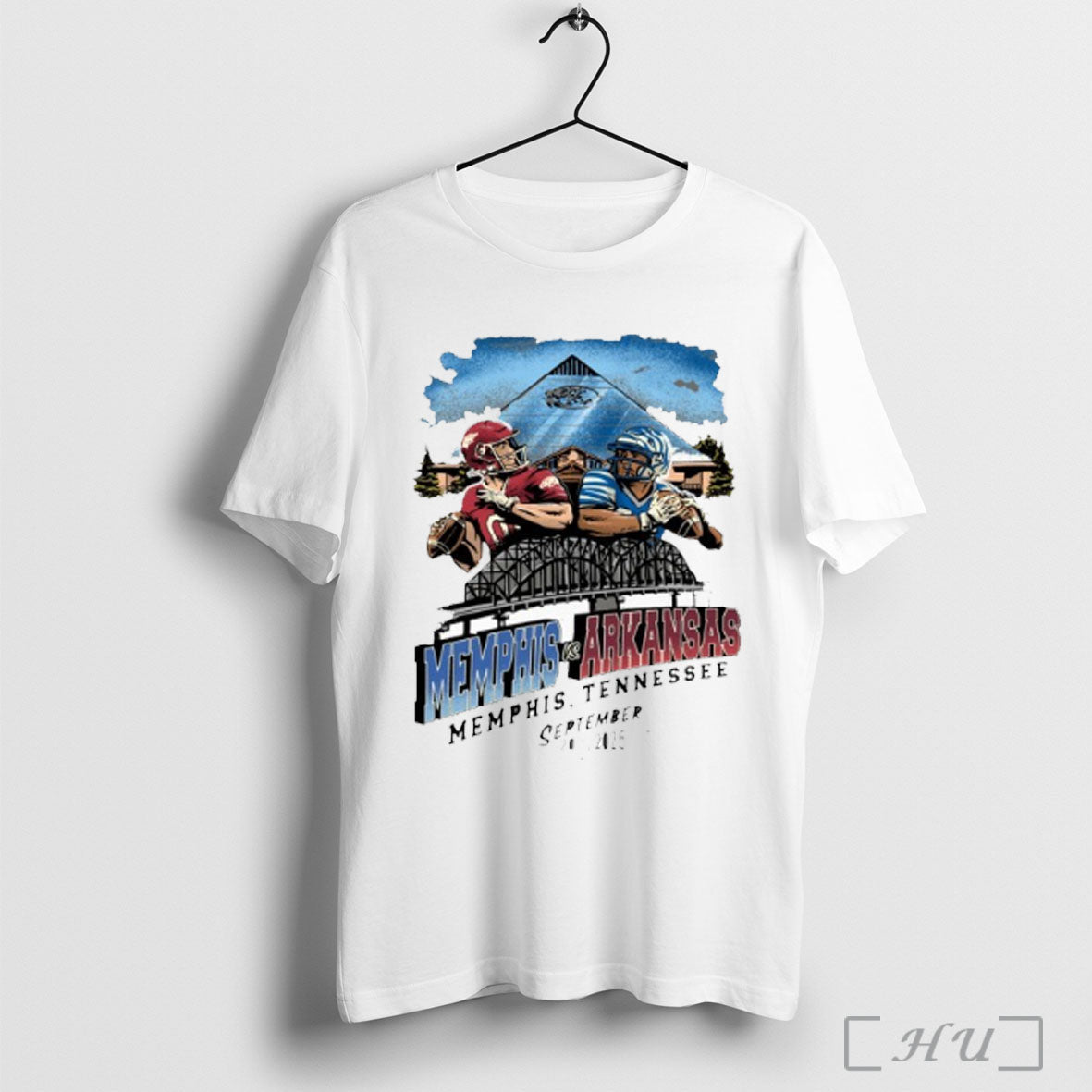 Officials Arkansas Vs Memphis Game Day 2025 September - Adult & Kids T-Shirts, Sweatshirts & Hoodies apparel design preview 1