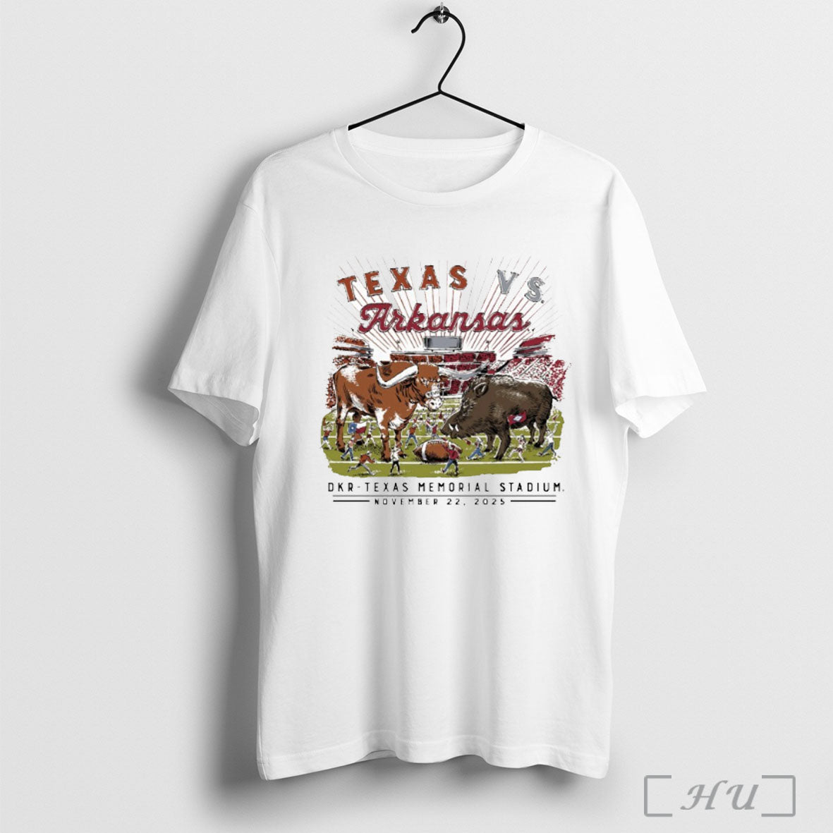 Officials Arkansas Vs Texas Longhorns Game Day 2025 - Adult & Kids T-Shirts, Sweatshirts & Hoodies apparel design preview 1