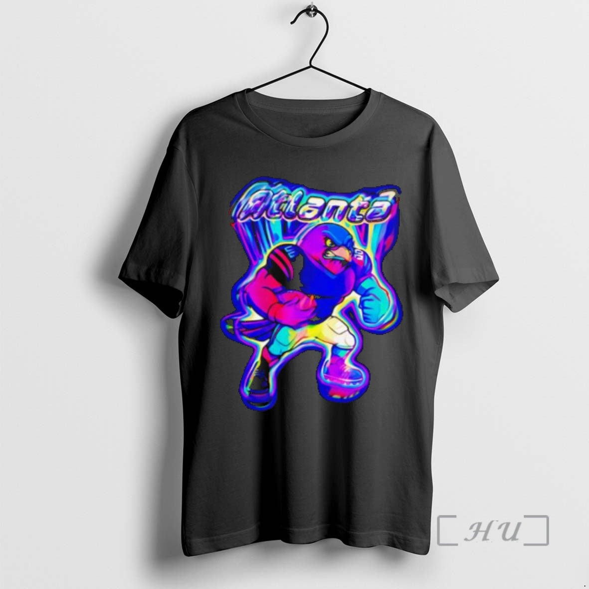 Officials Atlanta Football Retro Neon Vintage Mascot - Adult & Kids T-Shirts, Sweatshirts & Hoodies apparel design preview 1