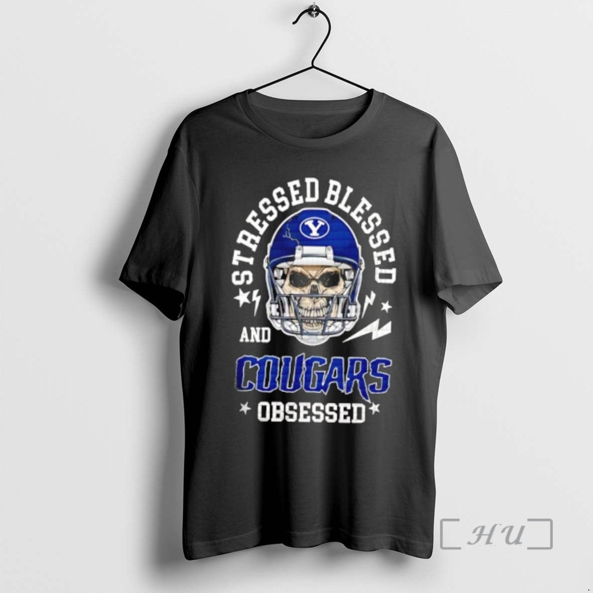 Officials Byu Cougars Ncaa Obsessed Helmet Skull - Adult & Kids T-Shirts, Sweatshirts & Hoodies apparel design preview 1