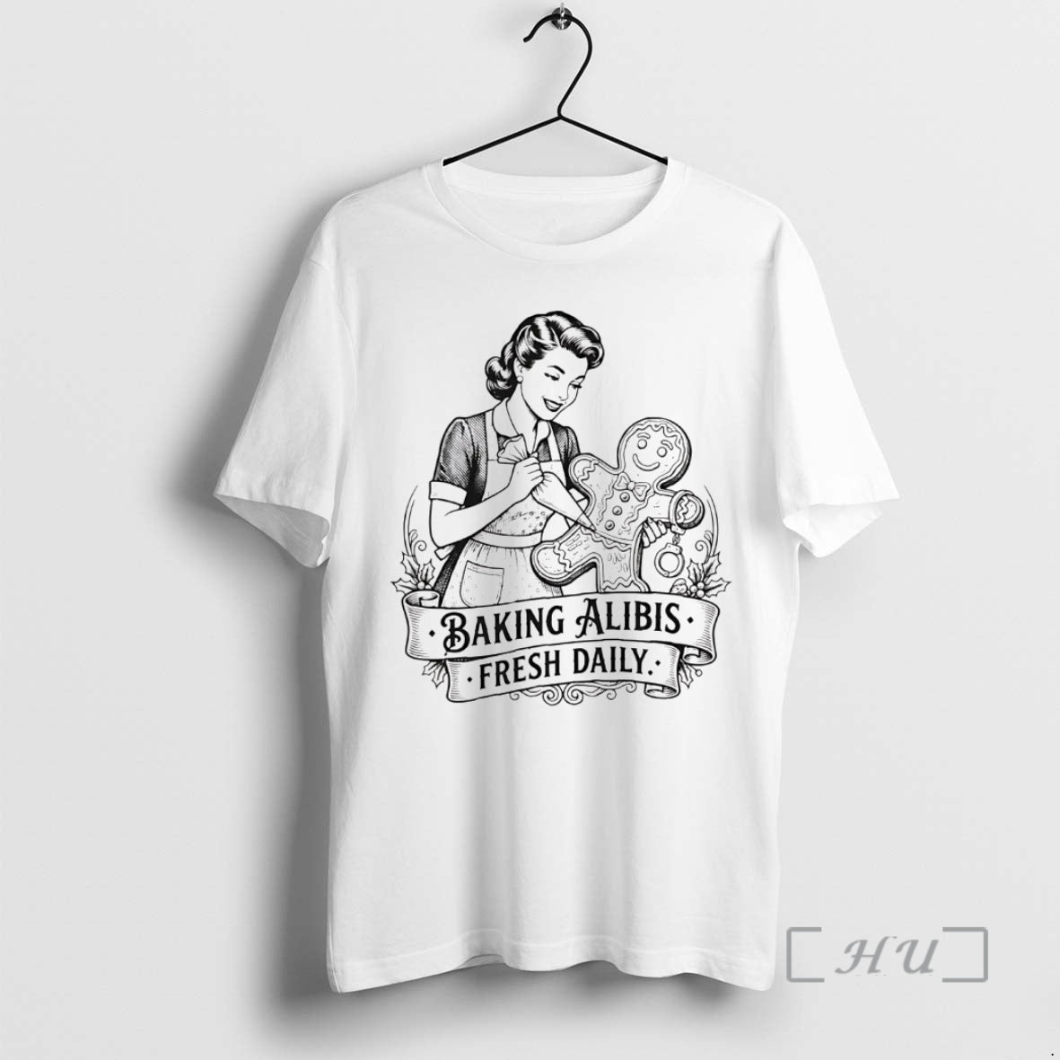 Officials Baking Alibis Gingerbread Fresh Daily - Adult & Kids T-Shirts, Sweatshirts & Hoodies apparel design preview 1