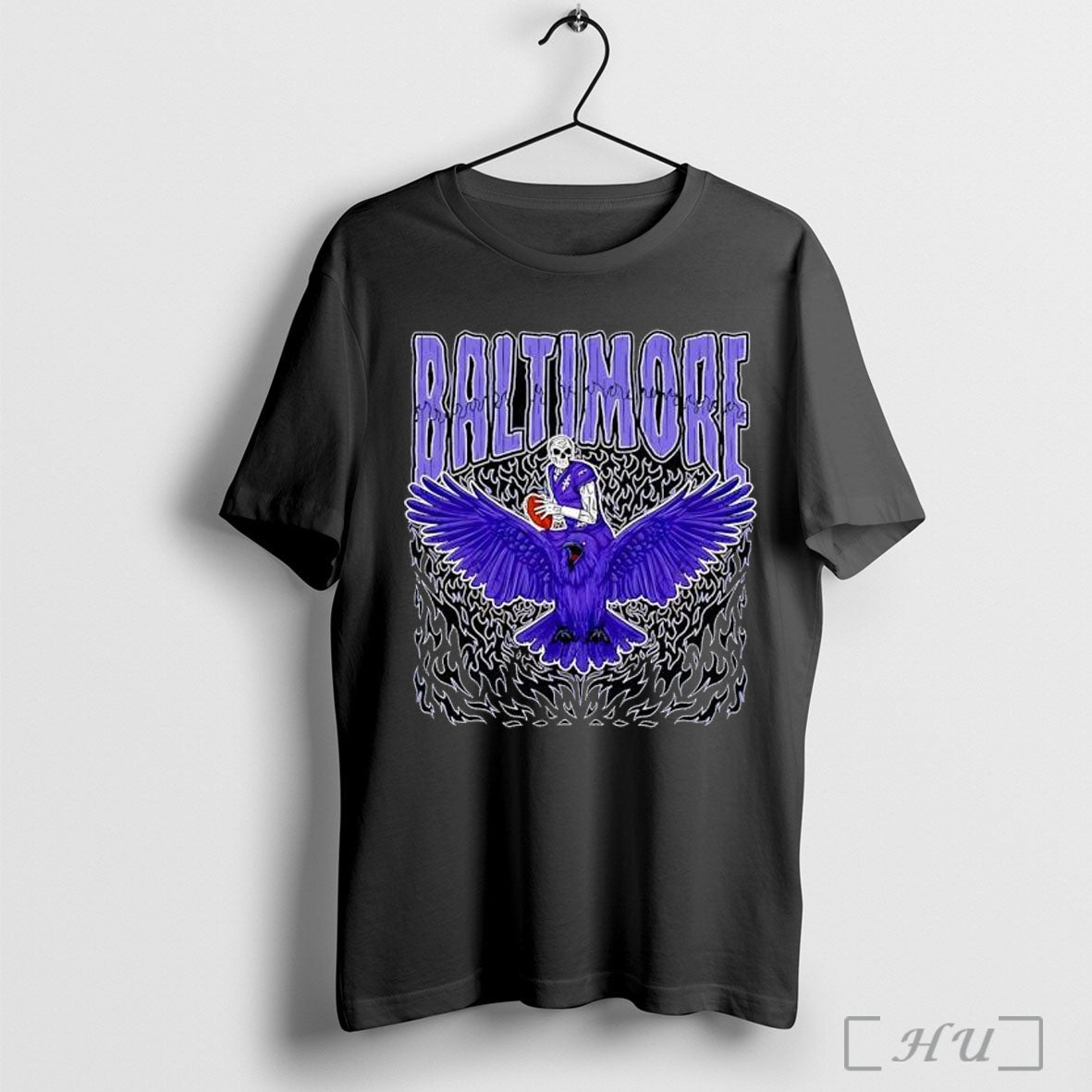 Officials Baltimore Ravens Skeleton Football Player - Adult & Kids T-Shirts, Sweatshirts & Hoodies apparel design preview 1