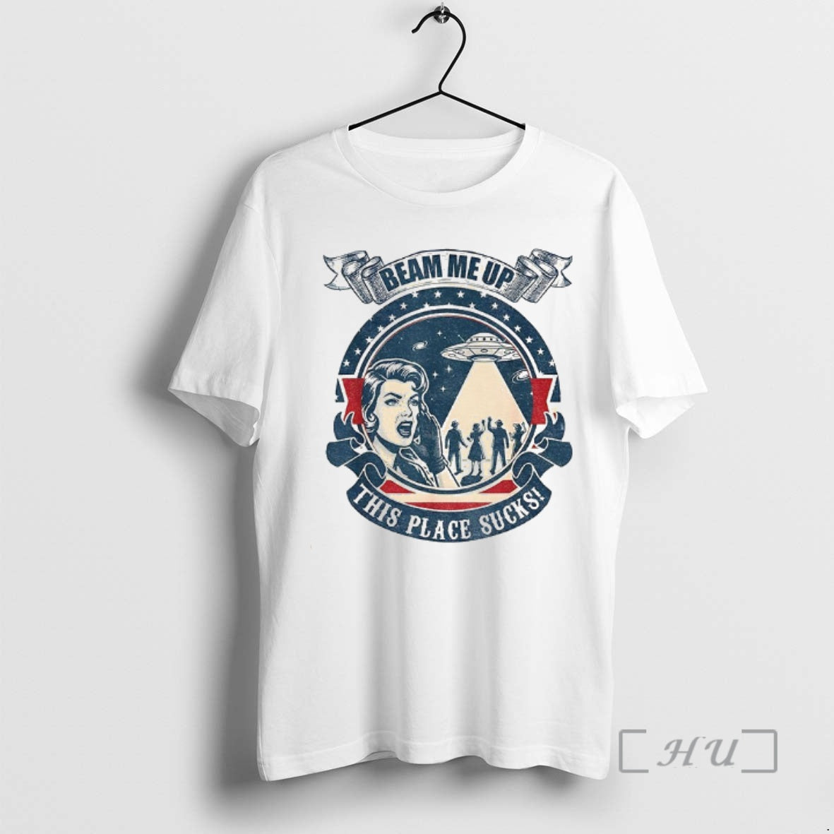 Officials Beam Me Up This Place Sucks Sci Fi Alien - Adult & Kids T-Shirts, Sweatshirts & Hoodies apparel design preview 1