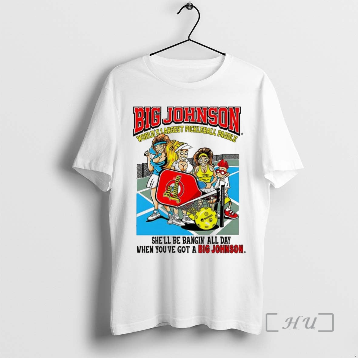 Officials Big Johnson Worlds Argest Pickleball Paddle - Adult & Kids T-Shirts, Sweatshirts & Hoodies apparel design preview 1
