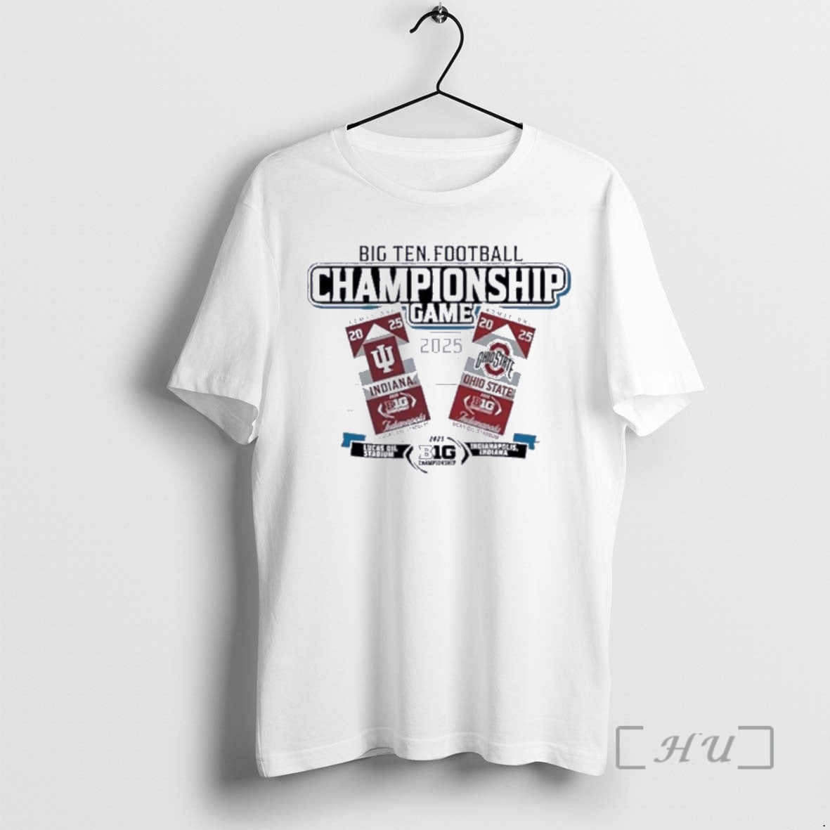 Officials Big Ten 2025 Football Championship Hoosiers - Adult & Kids T-Shirts, Sweatshirts & Hoodies apparel design preview 1