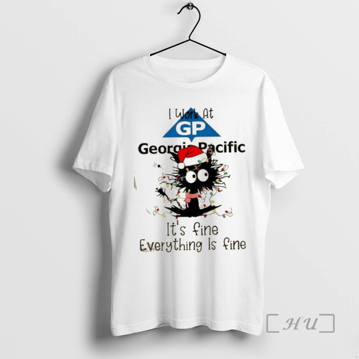 Officials Black Cat I Work At Georgia Pacific Its - Adult & Kids T-Shirts, Sweatshirts & Hoodies apparel design preview 1