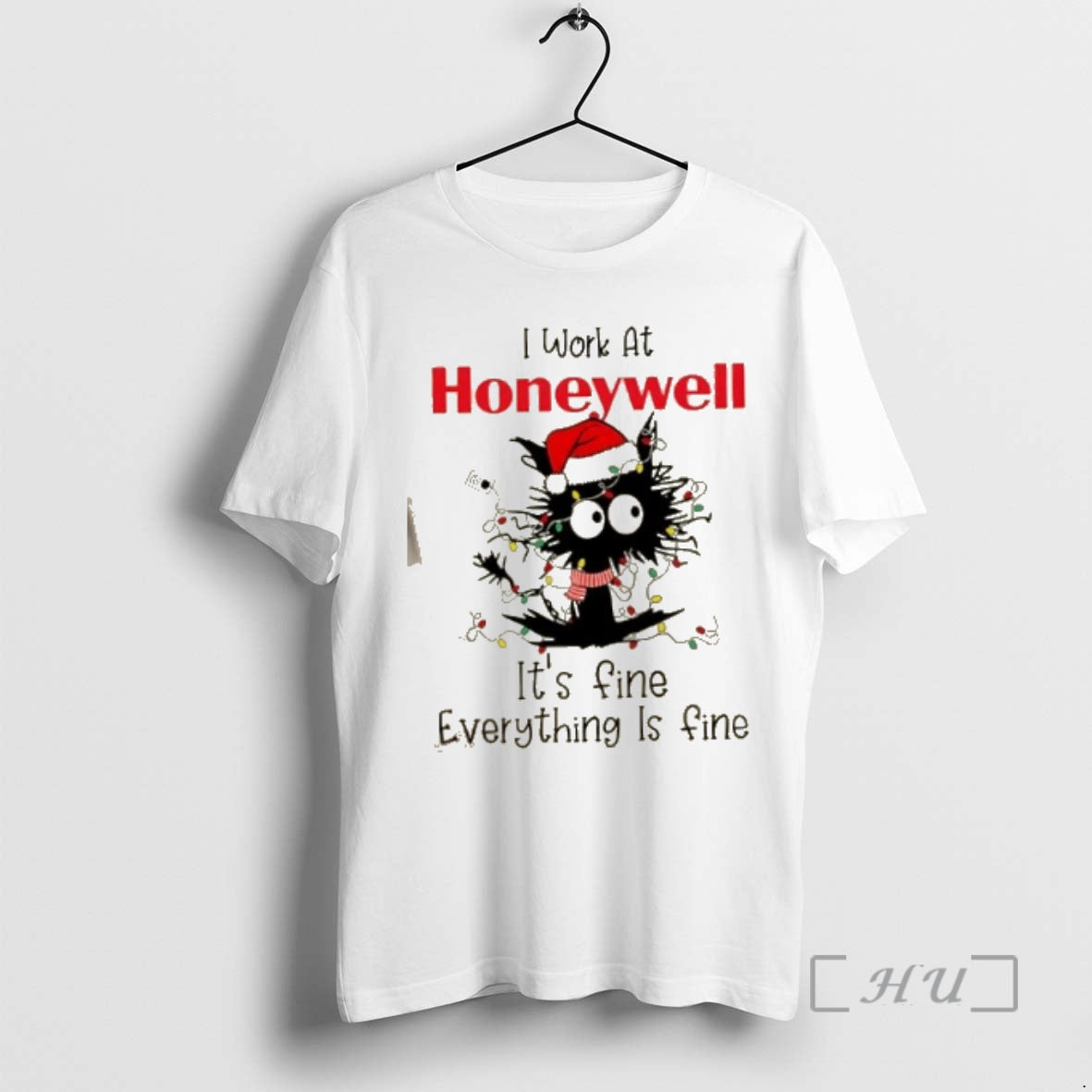 Officials Black Cat I Work At Honeywell Its Fine - Adult & Kids T-Shirts, Sweatshirts & Hoodies apparel design preview 1