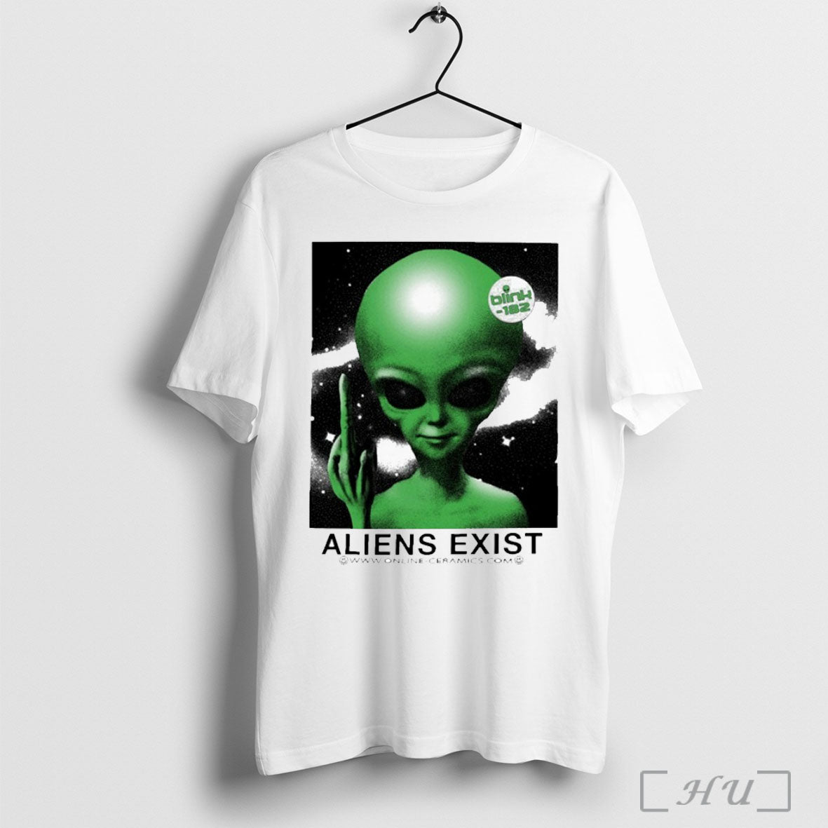 Officials Blink 182 Aliens Exist Middle Fingers - Adult & Kids T-Shirts, Sweatshirts & Hoodies apparel design preview 1