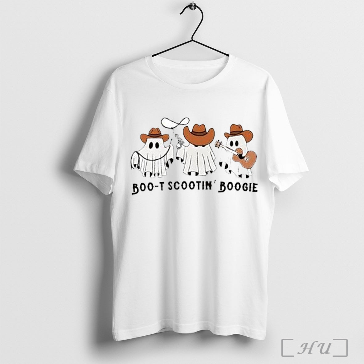 Officials Boo T Scootin Boogie Halloween Ghost - Adult & Kids T-Shirts, Sweatshirts & Hoodies apparel design preview 1