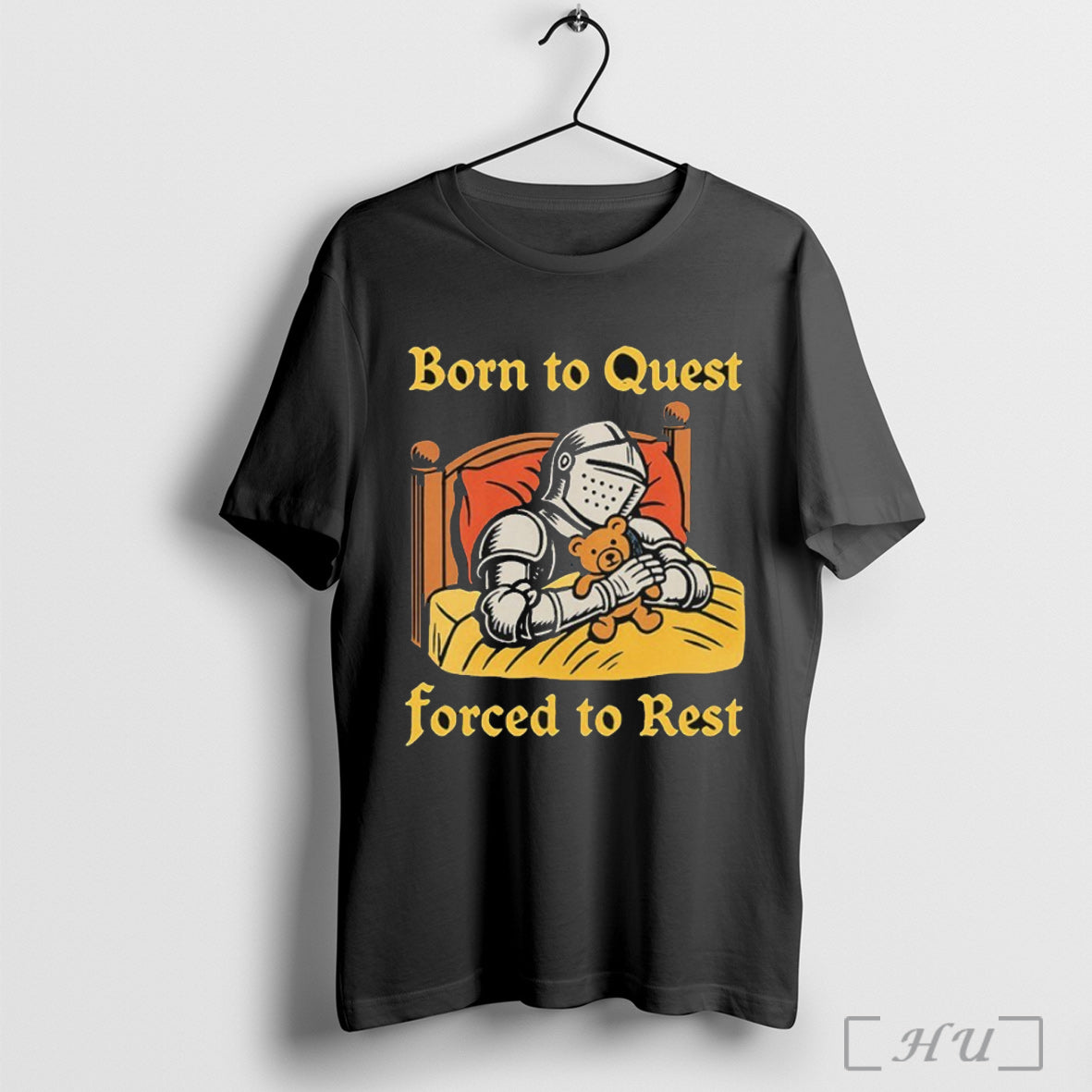 Officials Born To Quest Forced Rest Knight Teddy Bear - Adult & Kids T-Shirts, Sweatshirts & Hoodies apparel design preview 1