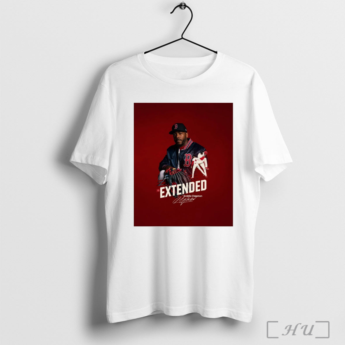 Officials Boston Red Sox Aroldis Chapman Extended - Adult & Kids T-Shirts, Sweatshirts & Hoodies apparel design preview 1