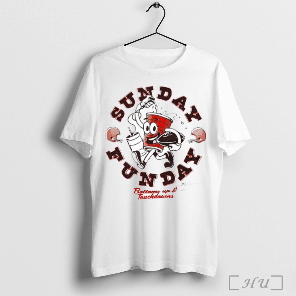 Officials Bottoms Up Touchdowns Sunday Funday - Adult & Kids T-Shirts, Sweatshirts & Hoodies apparel design preview 1