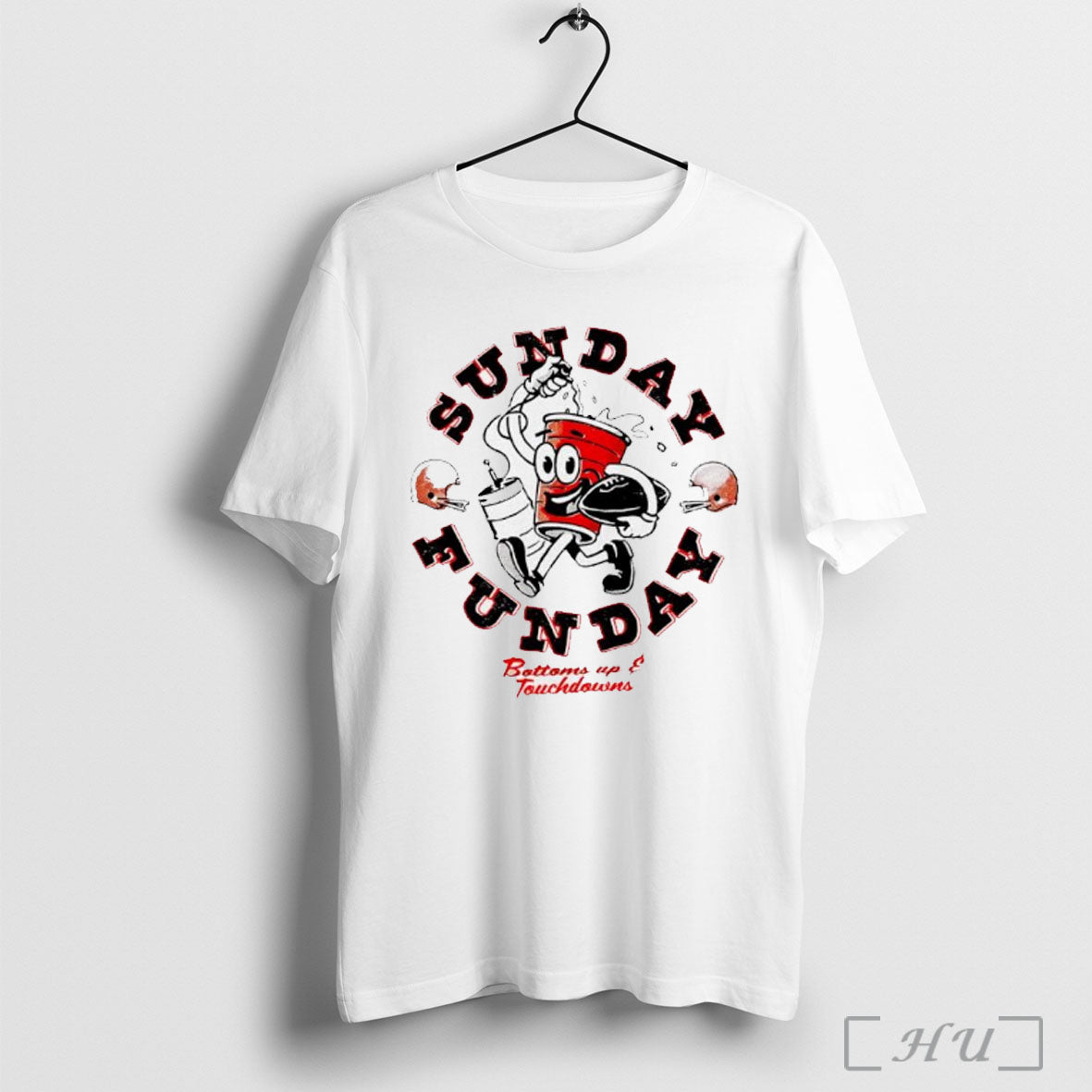 Officials Bottoms Up And Touchdowns Sunday Funday - Adult & Kids T-Shirts, Sweatshirts & Hoodies apparel design preview 1