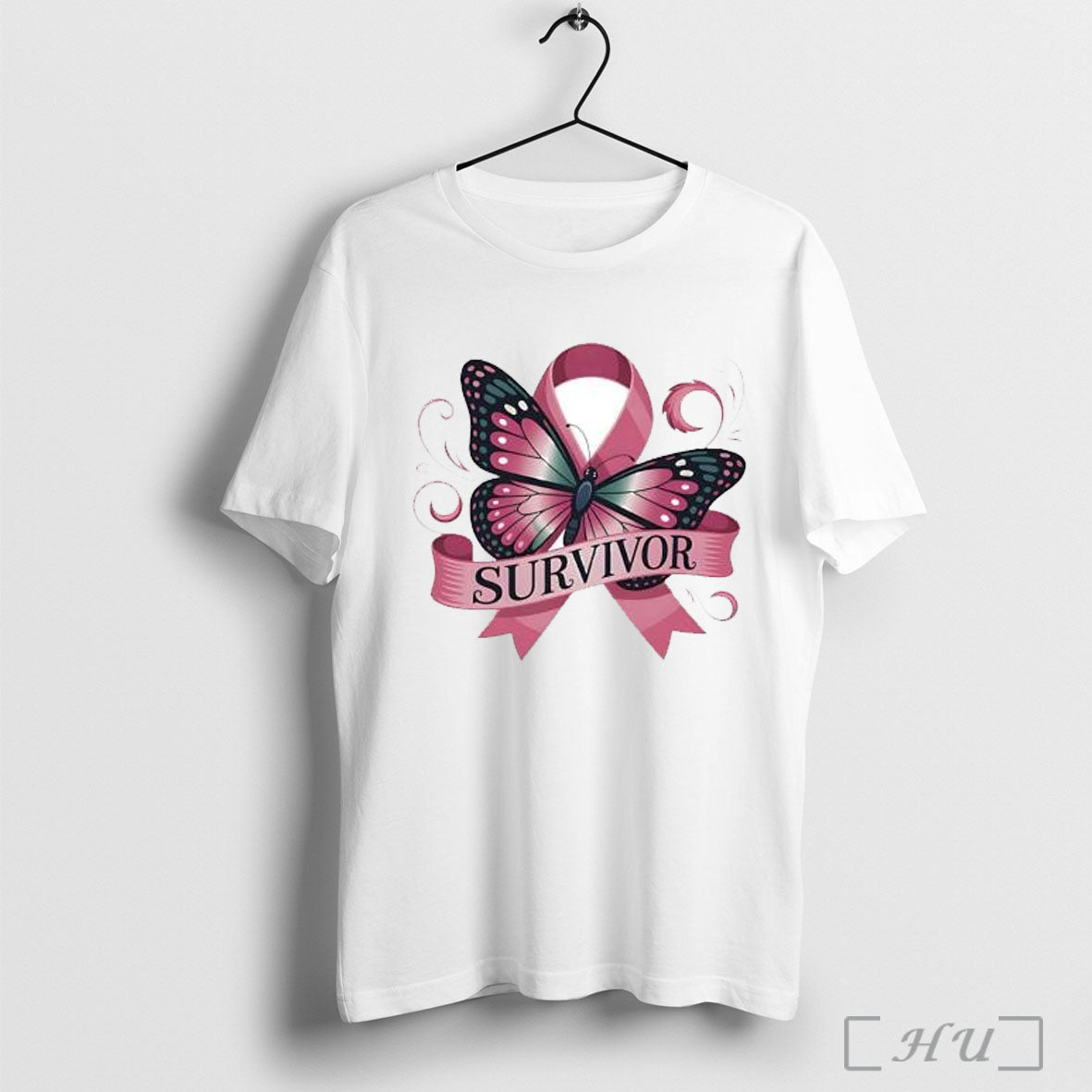 Officials Breast Cancer Survivor Pink Butterfly - Adult & Kids T-Shirts, Sweatshirts & Hoodies apparel design preview 1