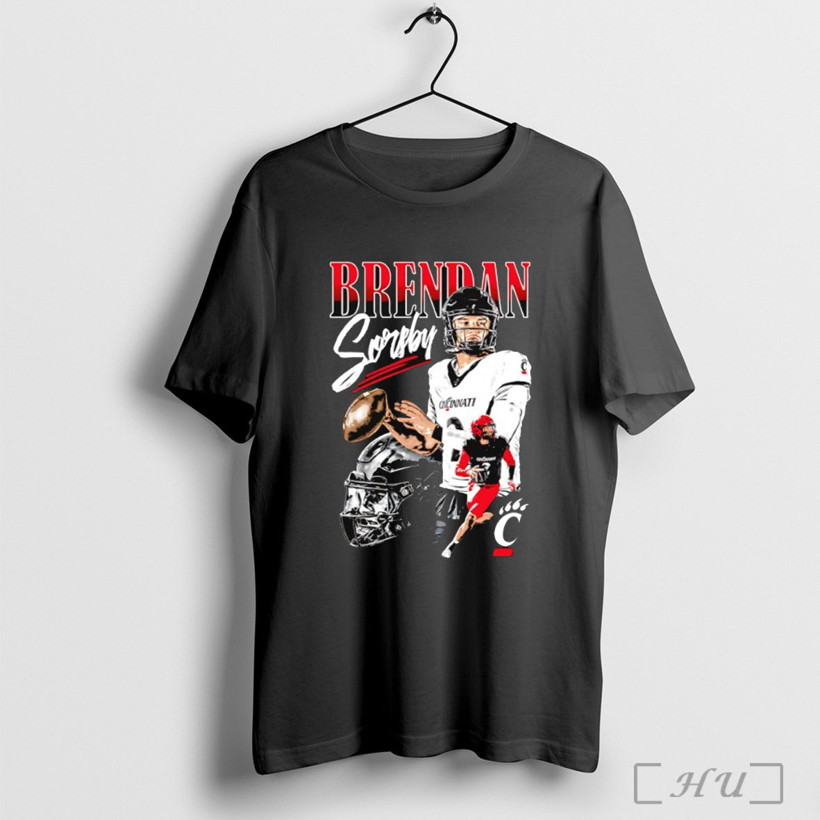 Officials Brendan Sorsby Cincinnati Bearcats Football - Adult & Kids T-Shirts, Sweatshirts & Hoodies apparel design preview 1