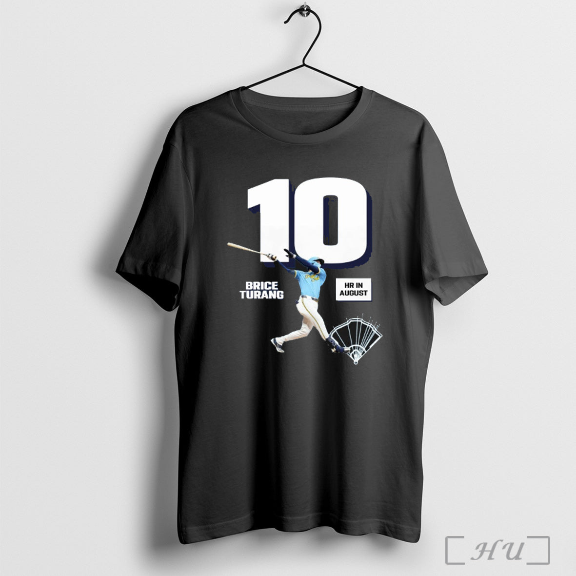 Officials Brice Turang Milwaukee Brewers 10 Home Runs - Adult & Kids T-Shirts, Sweatshirts & Hoodies apparel design preview 1