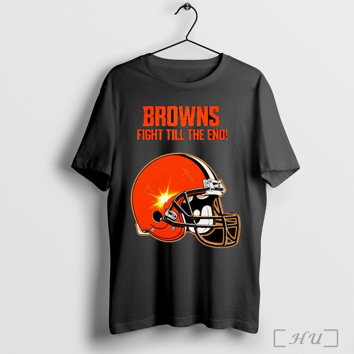 Officials Browns Fight Till The End Football Helmet - Adult & Kids T-Shirts, Sweatshirts & Hoodies apparel design preview 1