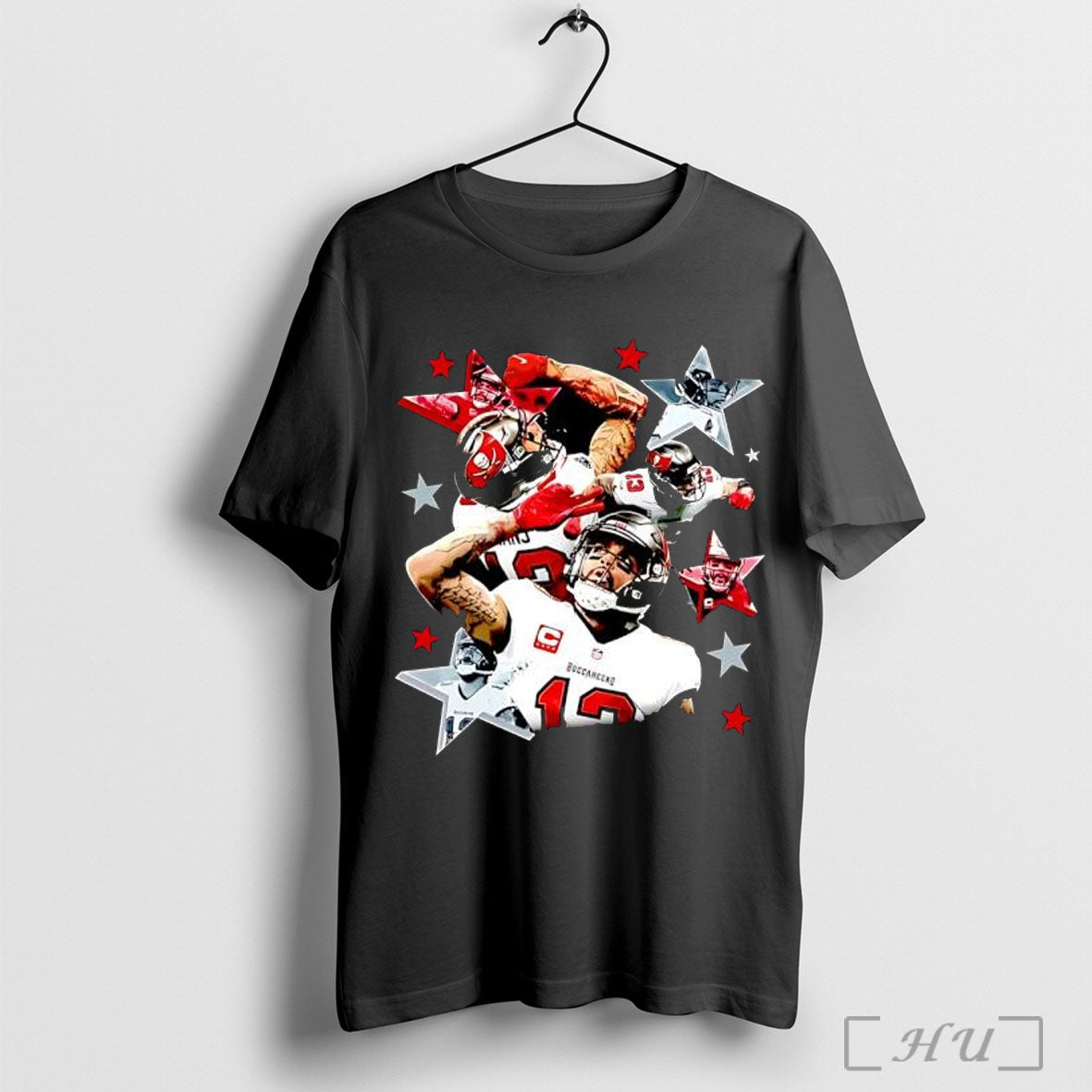 Officials Buccaneers Red And Pewter Stars Football - Adult & Kids T-Shirts, Sweatshirts & Hoodies apparel design preview 1