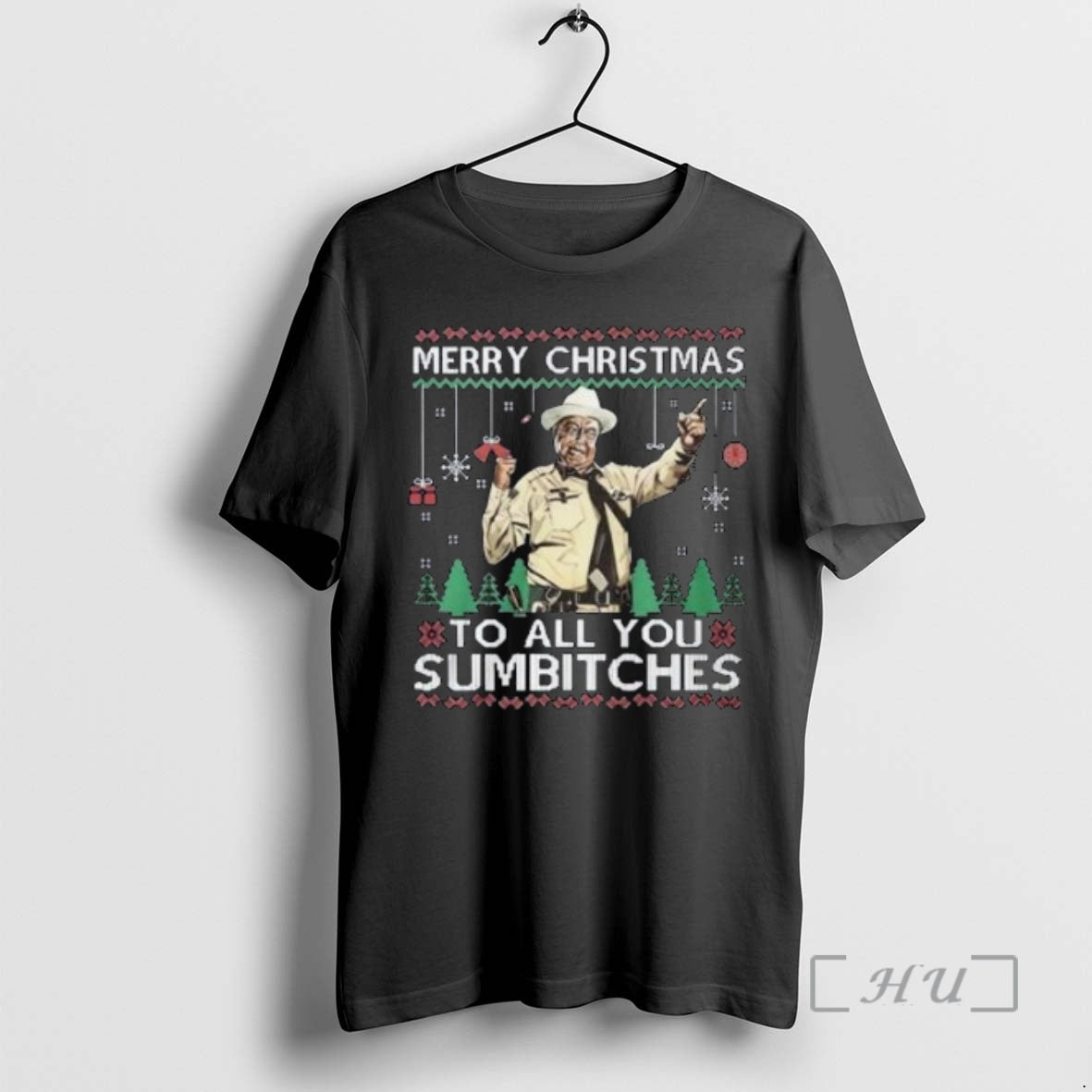 Officials Buford T Justice Merry Christmas To All You - Adult & Kids T-Shirts, Sweatshirts & Hoodies apparel design preview 1