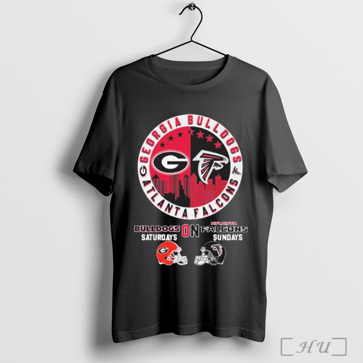 Officials Bulldogs Saturdays On Atlanta Falcons - Adult & Kids T-Shirts, Sweatshirts & Hoodies apparel design preview 1