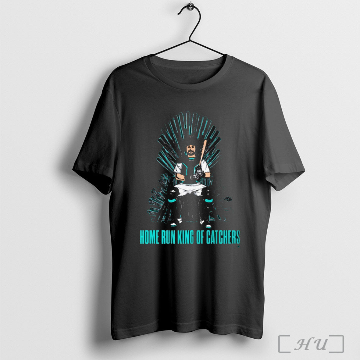 Officials Cal Raleigh Home Run King Of Catchers - Adult & Kids T-Shirts, Sweatshirts & Hoodies apparel design preview 1