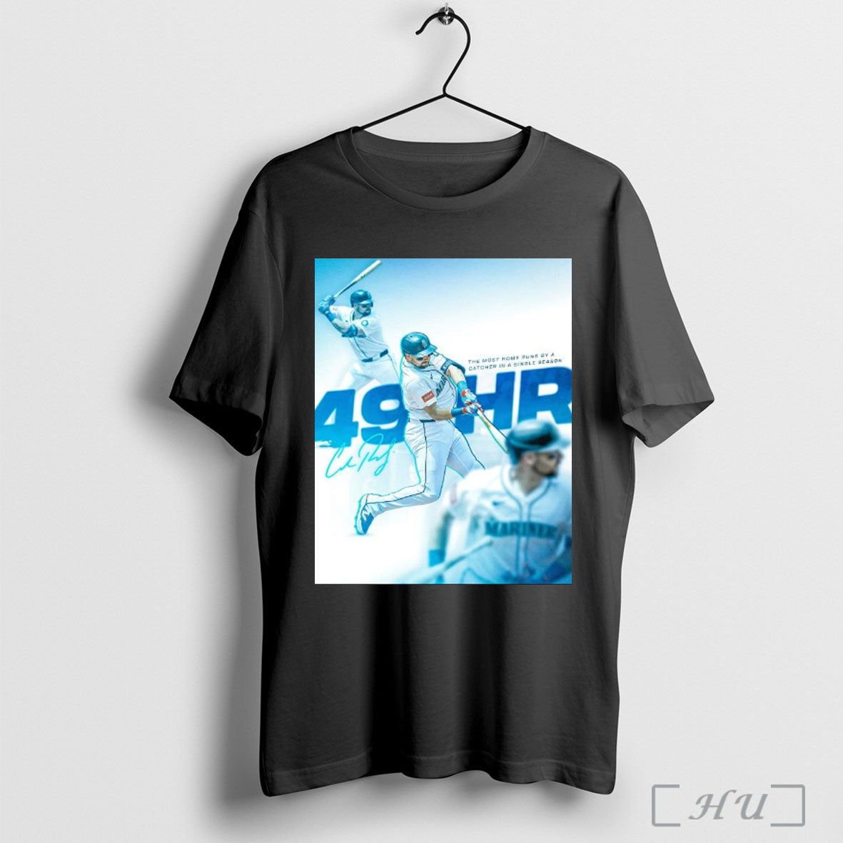 Officials Cal Raleigh Seattle Mariners 49hr The Most - Adult & Kids T-Shirts, Sweatshirts & Hoodies apparel design preview 1