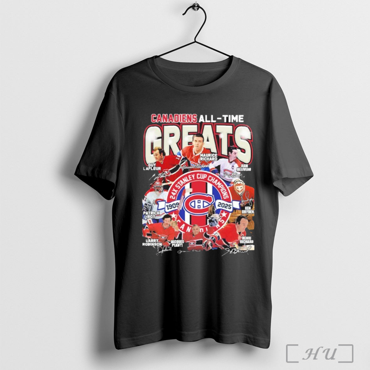 Officials Canadiens All Time Greats 24x Stanley Cup - Adult & Kids T-Shirts, Sweatshirts & Hoodies apparel design preview 1
