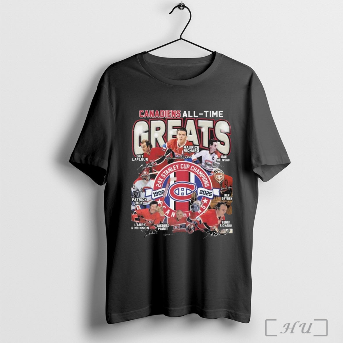 Officials Canadiens All Time Greats 24x Stanley Cup - Adult & Kids T-Shirts, Sweatshirts & Hoodies apparel design preview 1
