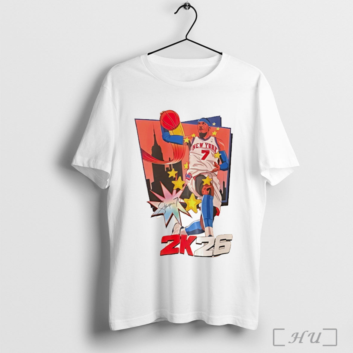 Officials Carmelo Anthony York Knicks Nba 2k26 - Adult & Kids T-Shirts, Sweatshirts & Hoodies apparel design preview 1