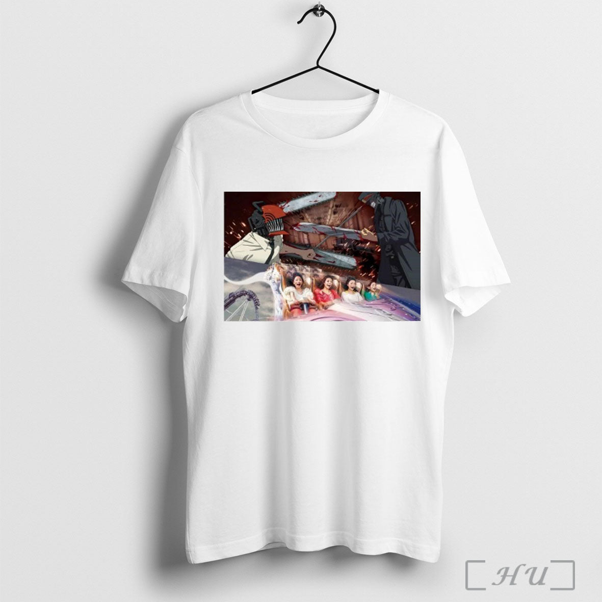 Officials Chainsaw Man X Hollywood Dream The Ride - Adult & Kids T-Shirts, Sweatshirts & Hoodies apparel design preview 1