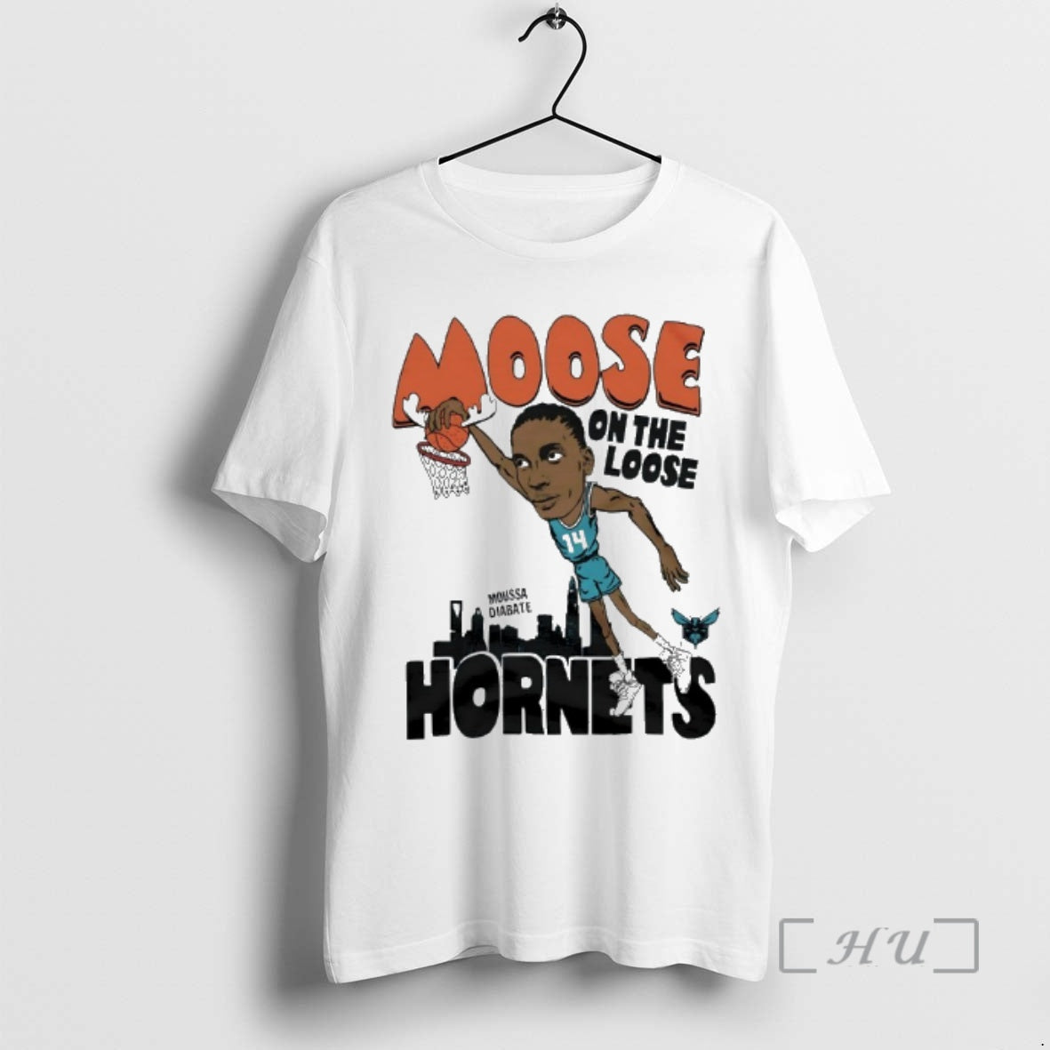 Officials Charlotte Hornets Moussa Diabate Moose On - Adult & Kids T-Shirts, Sweatshirts & Hoodies apparel design preview 1
