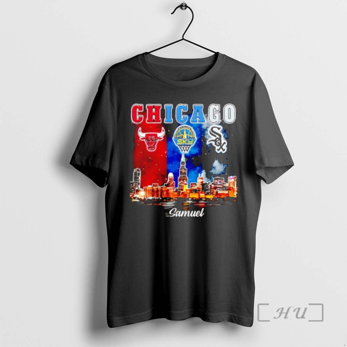 Officials Chicago City Skyline Bulls Sky And White - Adult & Kids T-Shirts, Sweatshirts & Hoodies apparel design preview 1