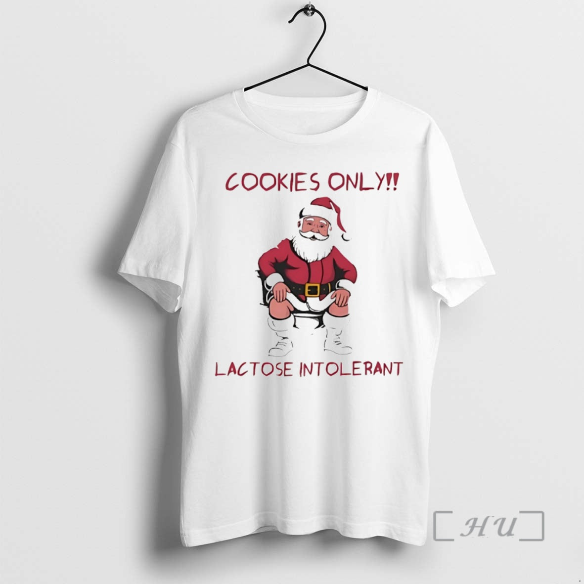 Officials Cookies Only Lactose Intolerant Santa - Adult & Kids T-Shirts, Sweatshirts & Hoodies apparel design preview 1