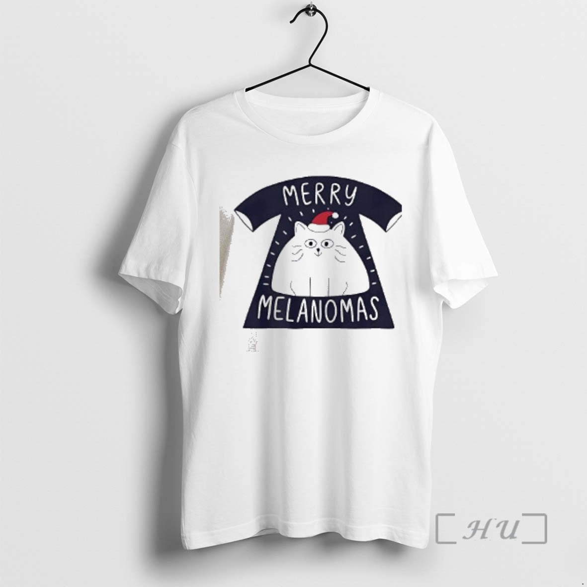 Officials Cute Santa Cat Melanomas Christmas 2025 - Adult & Kids T-Shirts, Sweatshirts & Hoodies apparel design preview 1