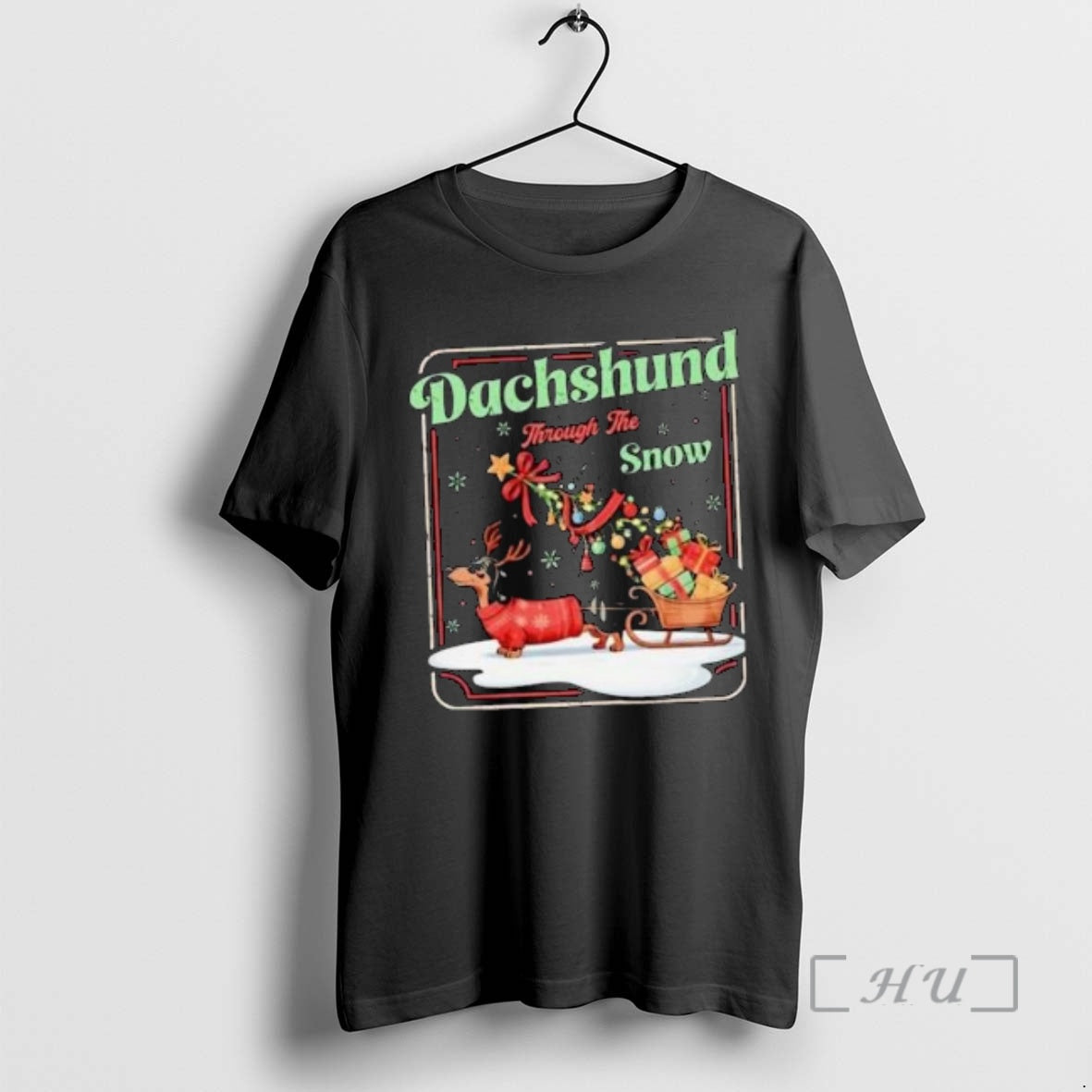 Officials Dachshund Through The Snow Christmas 2025 - Adult & Kids T-Shirts, Sweatshirts & Hoodies apparel design preview 1