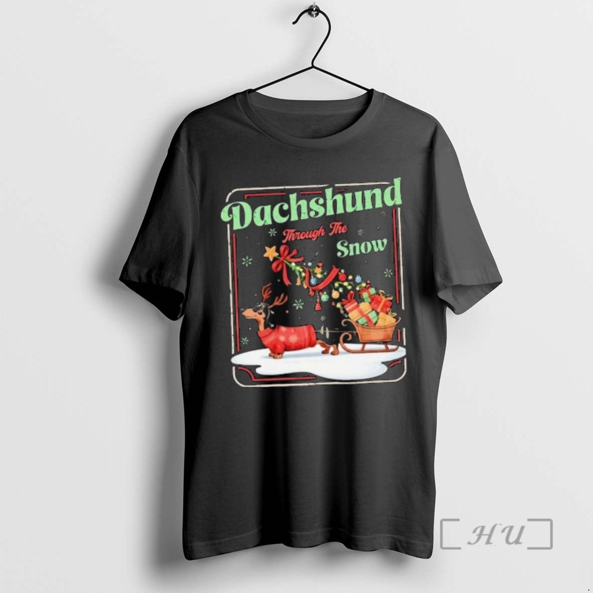 Officials Dachshund Through The Snow Christmas 2025 - Adult & Kids T-Shirts, Sweatshirts & Hoodies apparel design preview 1