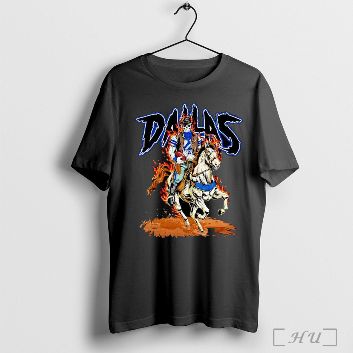 Officials Dallas Cowboys Skeleton Cowboy Riding A - Adult & Kids T-Shirts, Sweatshirts & Hoodies apparel design preview 1