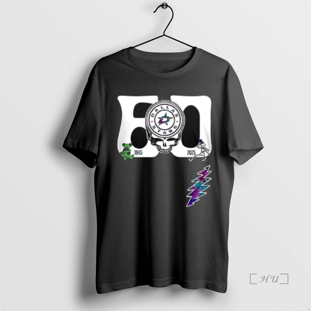 Officials Dallas Stars X Grateful Dead 60th - Adult & Kids T-Shirts, Sweatshirts & Hoodies apparel design preview 1