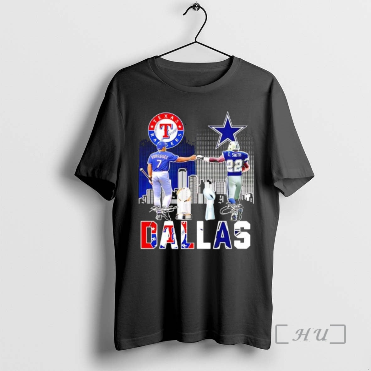 Officials Dallas Sports Teams Texas Rangers Cowboys - Adult & Kids T-Shirts, Sweatshirts & Hoodies apparel design preview 1