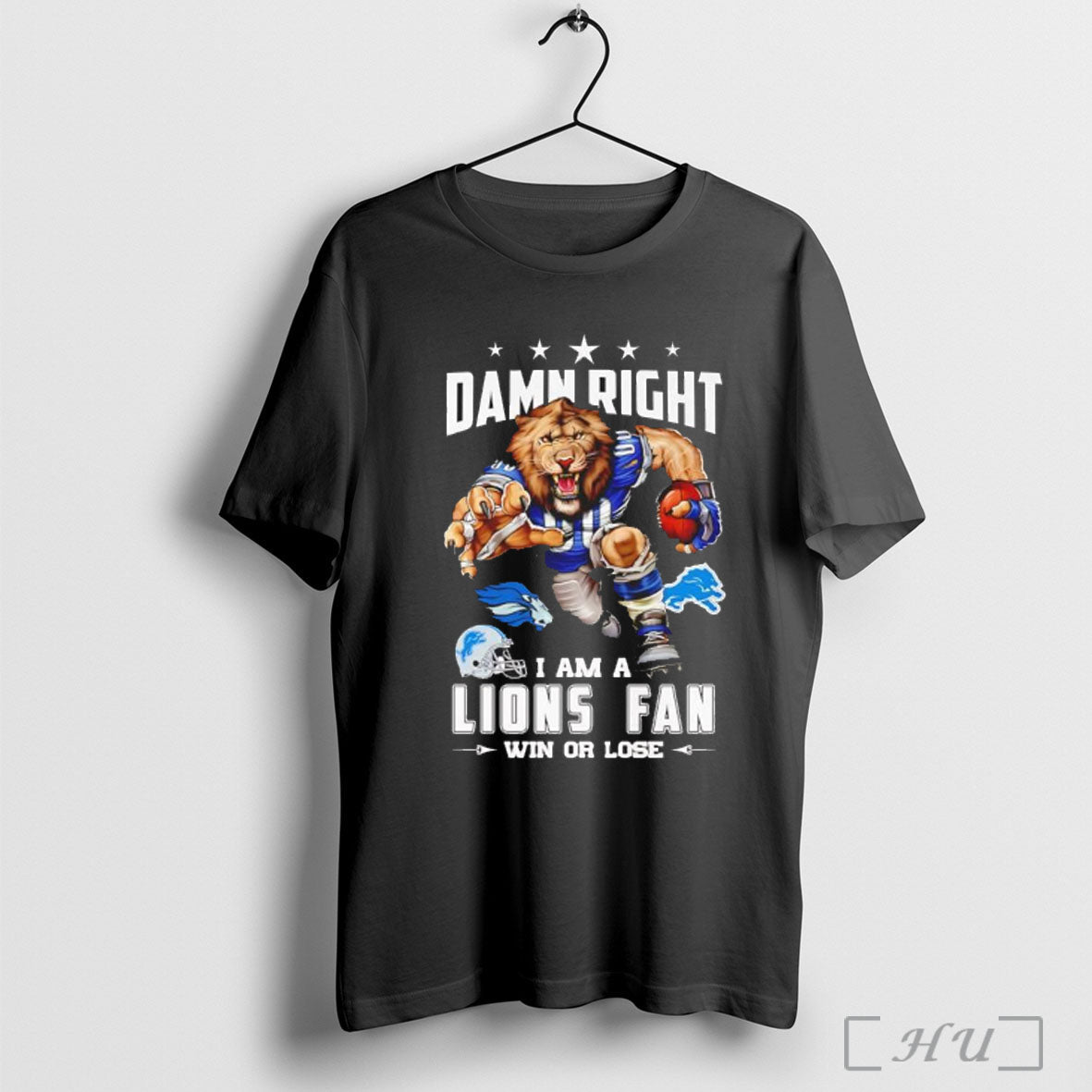 Officials Detroit Lions Football Damn Right I Am A - Adult & Kids T-Shirts, Sweatshirts & Hoodies apparel design preview 1