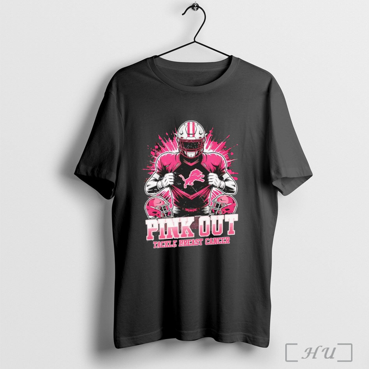 Officials Detroit Lions Football Pink Out Tackle - Adult & Kids T-Shirts, Sweatshirts & Hoodies apparel design preview 1