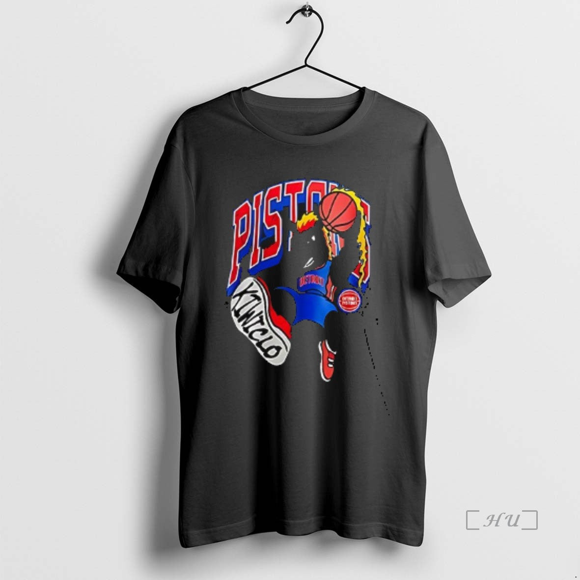 Officials Detroit Pistons Hoopers Birthday Mascot Art - Adult & Kids T-Shirts, Sweatshirts & Hoodies apparel design preview 1