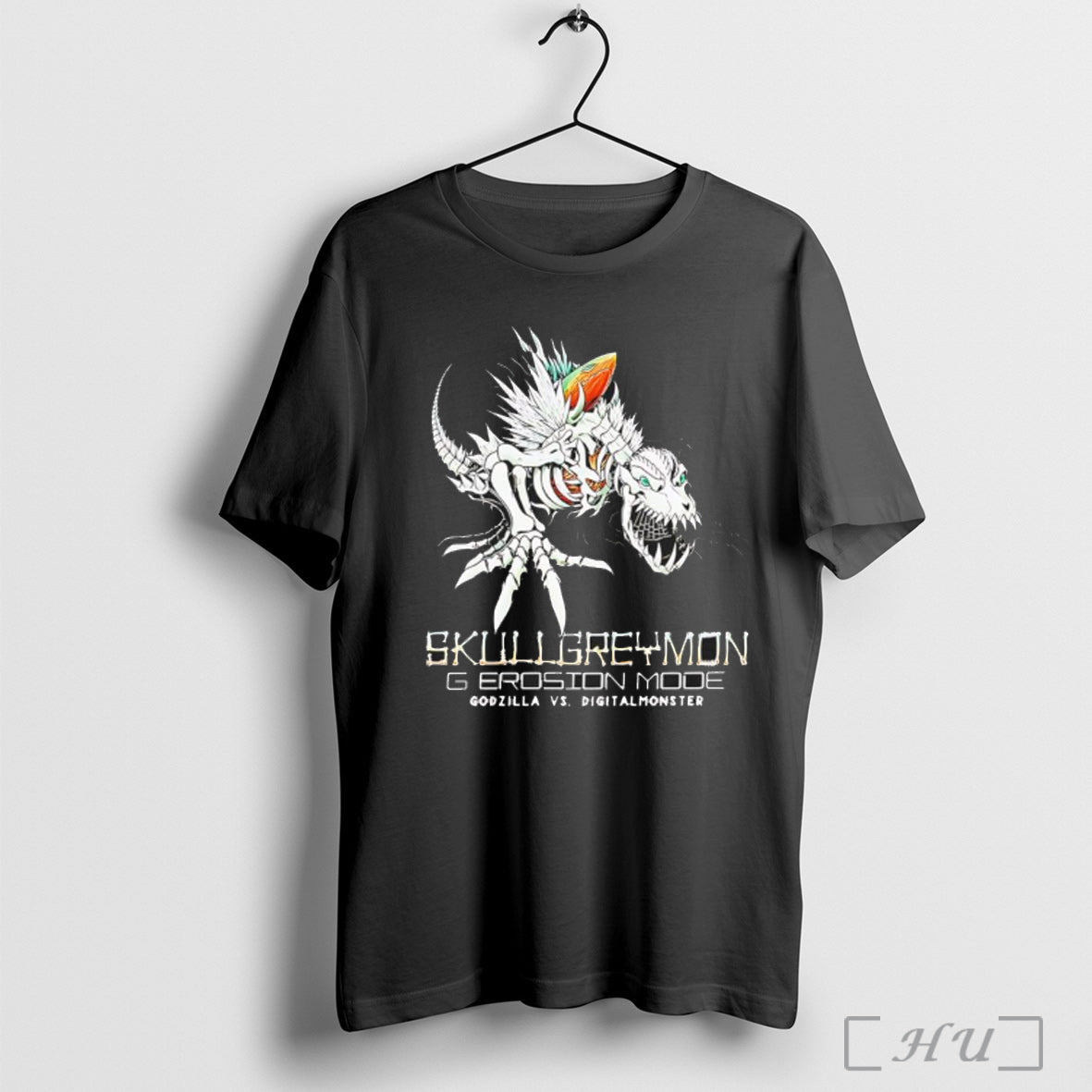 Officials Digimon Vs Godzilla Skullgreymon - Adult & Kids T-Shirts, Sweatshirts & Hoodies apparel design preview 1