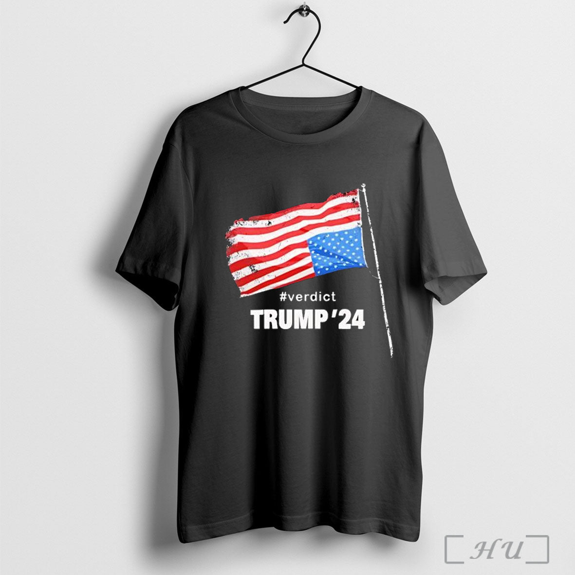 Officials Distressed American Flag Trump 24 Verdict - Adult & Kids T-Shirts, Sweatshirts & Hoodies apparel design preview 1