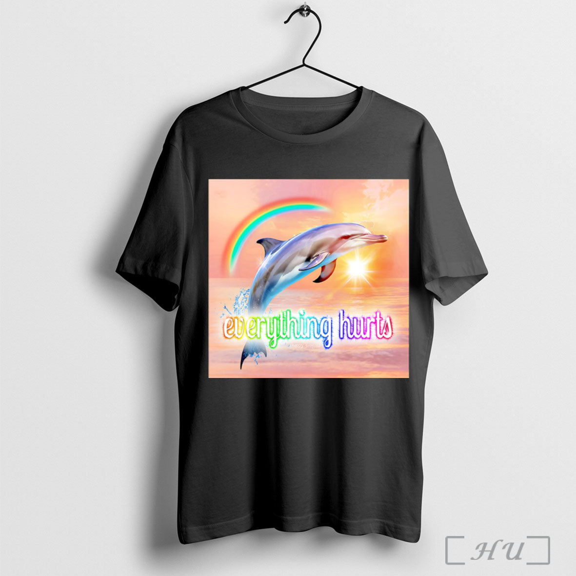 Officials Dolphin Everything Hurts - Adult & Kids T-Shirts, Sweatshirts & Hoodies apparel design preview 1