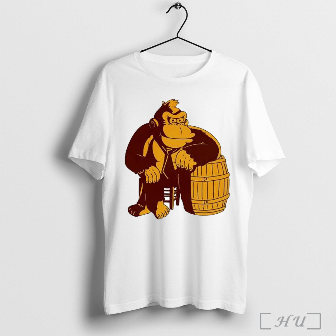 Officials Donkey Kong Gorilla Sitting On A Barrel - Adult & Kids T-Shirts, Sweatshirts & Hoodies apparel design preview 1